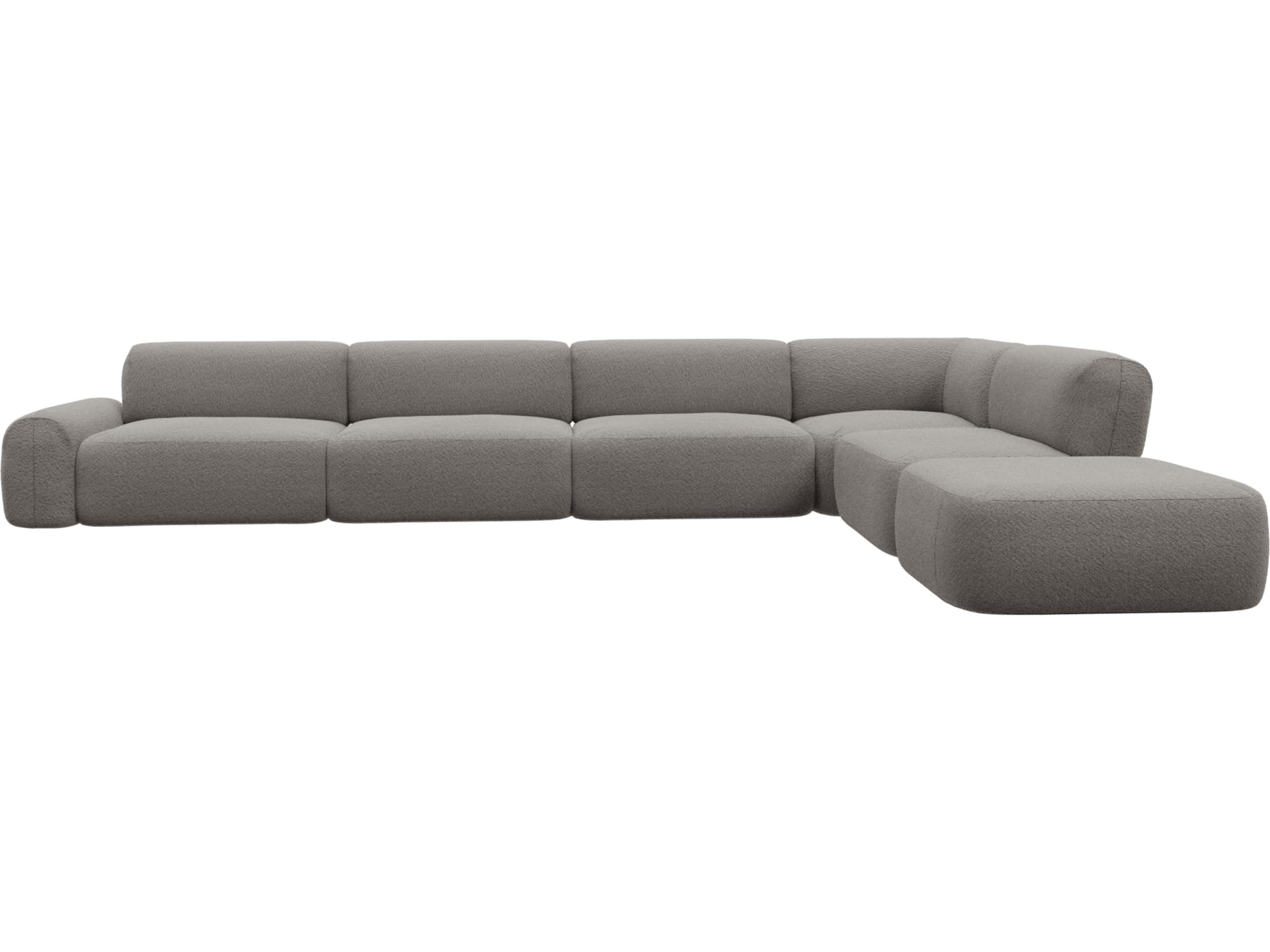 Beckett Boucle Pumice Modular Corner Sofa - 7 Piece
