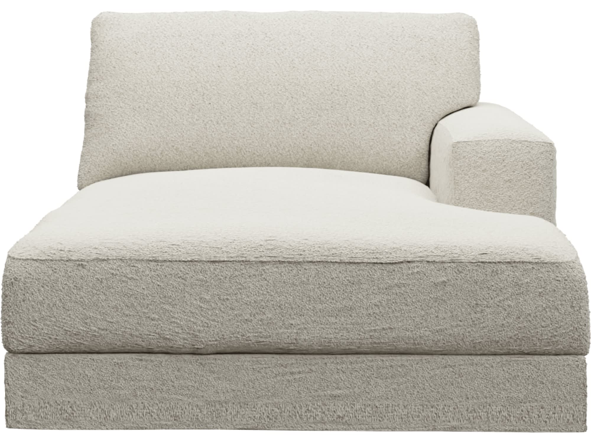 Monica Boucle Ivory Right Arm Facing Chaise Module