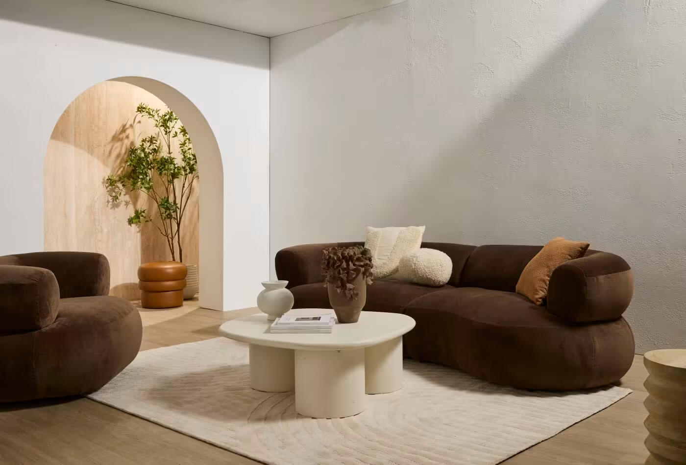 James lane muse chocolate brown sofa