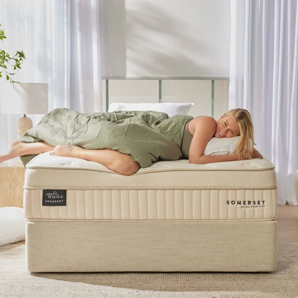 jetlag woman enjoying her bed