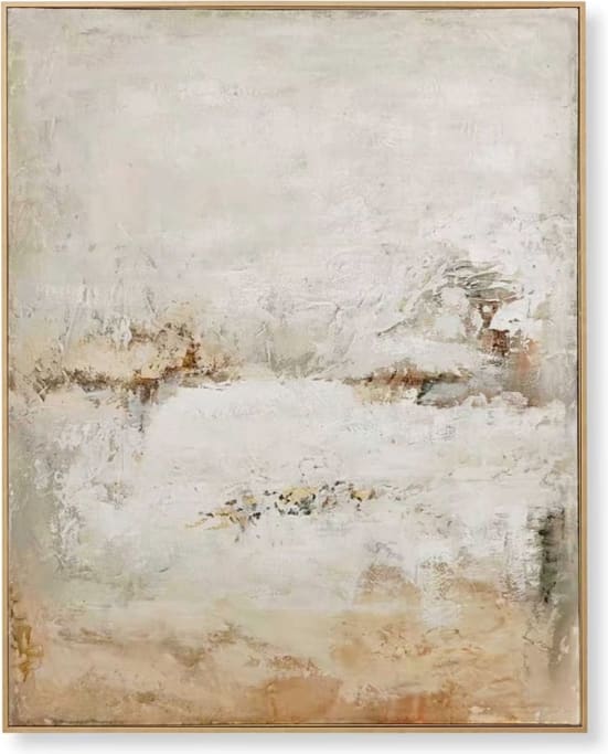 Glow Natural Veneer Framed Canvas color Natural