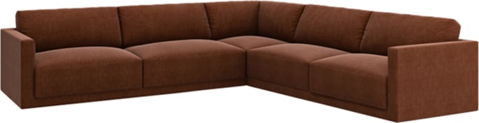 Haven Muse Rust Modular Sofa - 7 Seater color Muse Rust