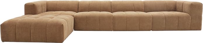 Lucello Tribute Chestnut Modular Sofa with Ottoman - 5 Piece color Tribute Chestnut
