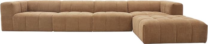 Lucello Tribute Chestnut Modular Sofa with Ottoman - 5 Piece color Tribute Chestnut