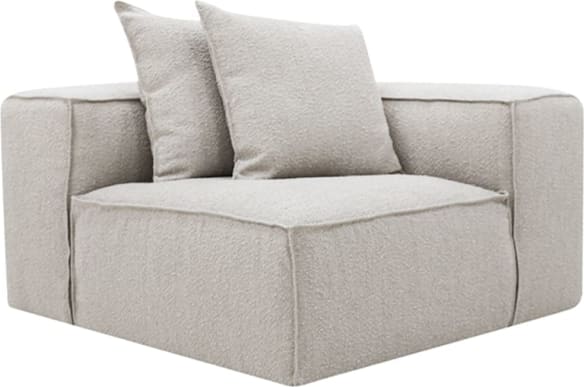 Riley Boucle Pumice Module Corner color Boucle Pumice