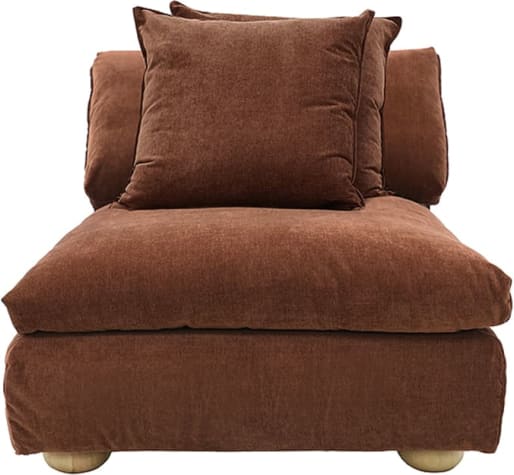 Tully Muse Rust Armless Sofa Chair Module color Muse Rust
