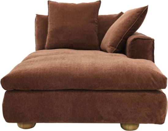 Tully Muse Rust Chaise Right Arm Facing Module color Muse Rust