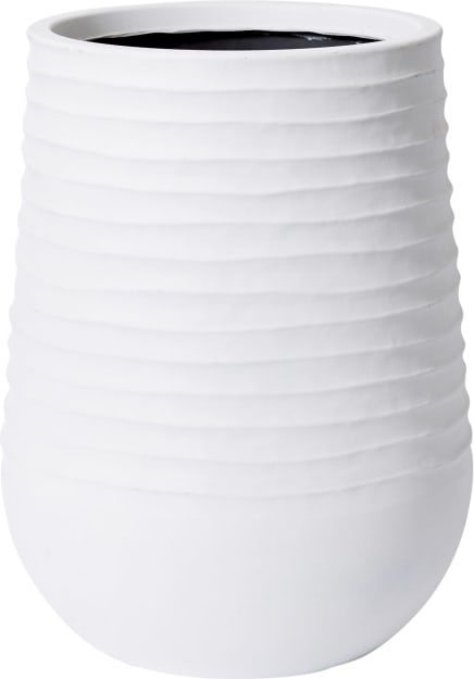 Knox Tall Stonelite Planter White color White