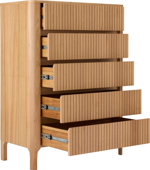 Keenan Tallboy - 5 Drawer color Natural