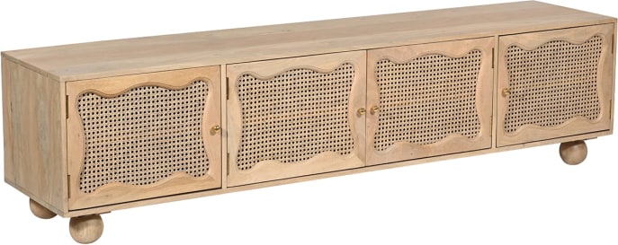 Baxter TV Unit 4 Door color Natural