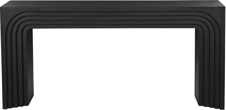 Tate Console Table Mango Wood - Black color Black