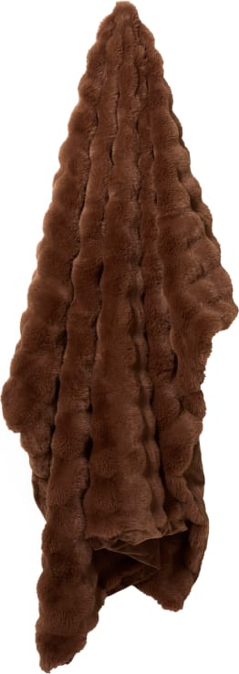 Flurry Fur Throw  Chocolate 130 cm x 180cm color Chocolate