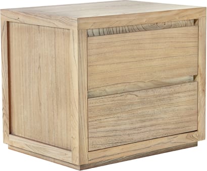 Coast Reclaimed Elm Bedside Table color Natural