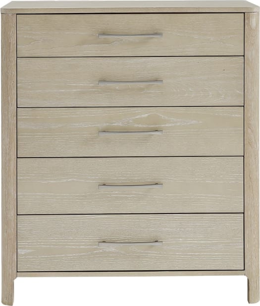 Vander Weathered White Tallboy - 5 Drawer 