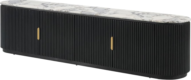 Ares Violetta TV Unit Black & Violetta Marble 