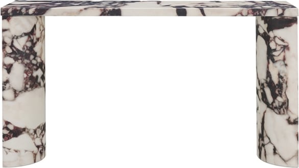 Hebe Bulgari Red Marble Console Table color Red