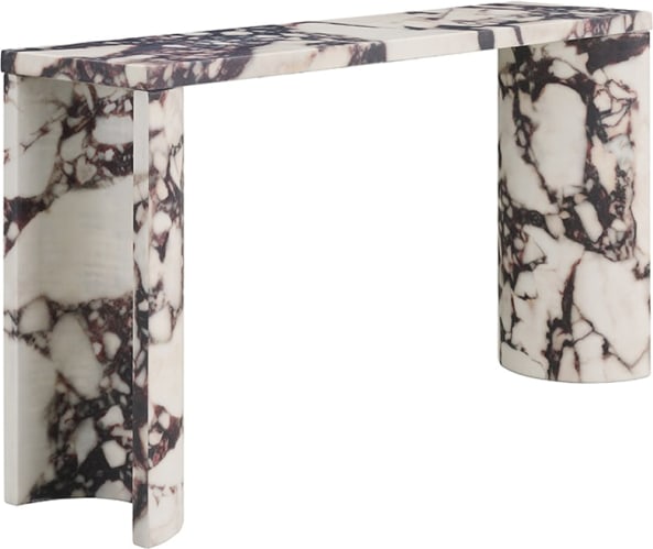 Hebe Bulgari Red Marble Console Table color Red