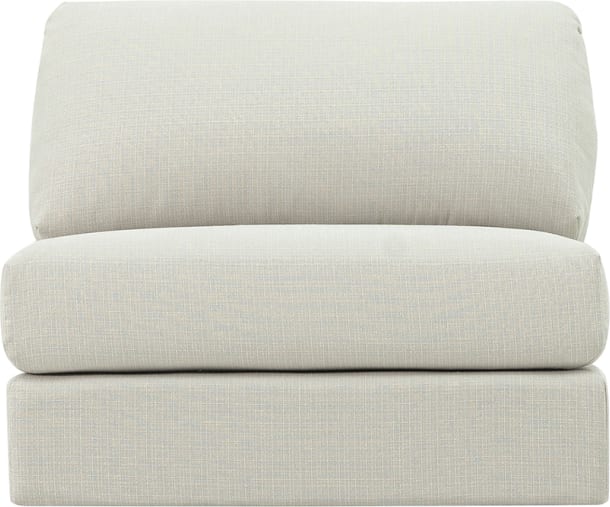 Finley Toorak Pearl Armless Sofa Chair Module color Toorak Pearl