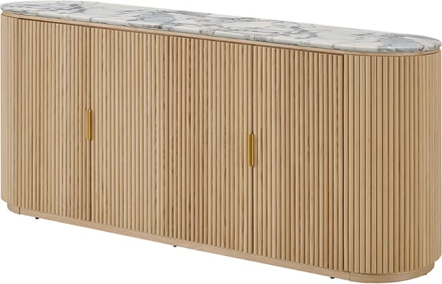 Ares Buffet Violetta Marble & Natural Ash Wood color Violetta Marble/Natural