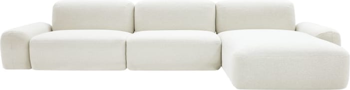 Beckett Noa Fog Chaise Sofa - 3 Seater color Noa Fog
