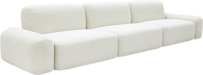 Beckett Noa Fog Modular Sofa - 3 Seater color Noa Fog