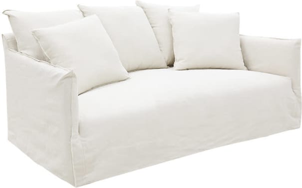Como Linen Ecru Sofa -  2.5 Seater color Linen Ecru