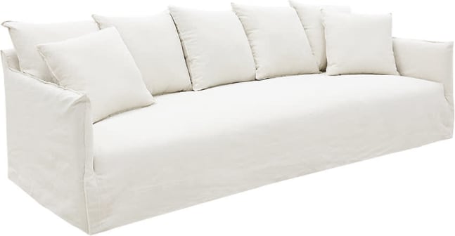 Como Linen Ecru Sofa -  3.5 Seater color Linen Ecru