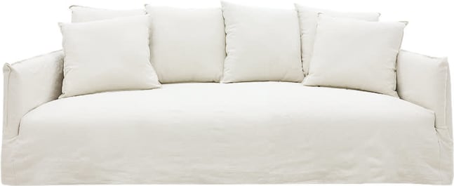 Como Linen Ecru Sofa -  3 Seater color Linen Ecru