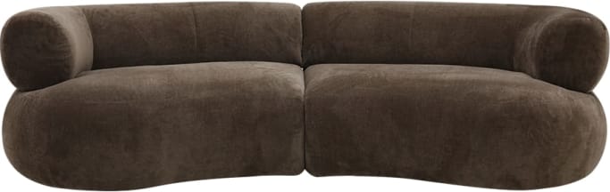 Colette Muse Chocolate Sofa - 3 Seater color Muse Chocolate