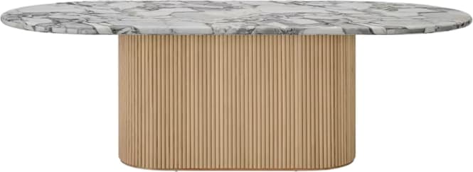 Ares Dining Table Violetta Marble & Natural Ash Wood color Violetta Marble/Natural