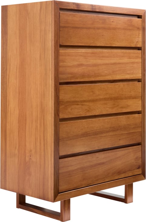 Clemence Tallboy Blackwood - 5 Drawer color Natural