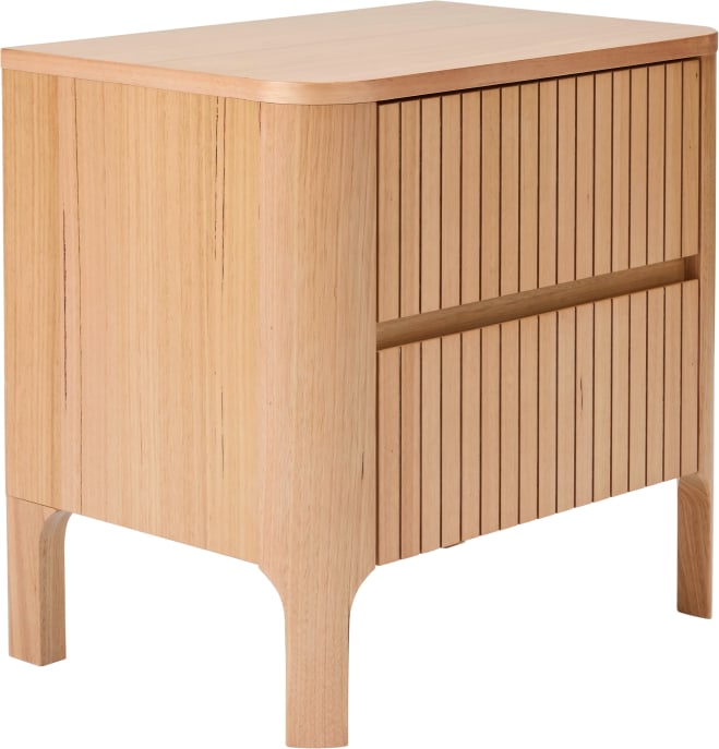 Keenan Bedside Table - 2 Drawer color Natural