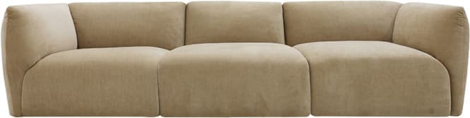 Dillon Muse Soft Brown Sofa - 3 Seater color Muse Soft Brown