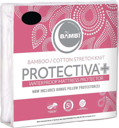 Protectiva+ Cotton & Bamboo Waterproof Mattress Protector Pack color White