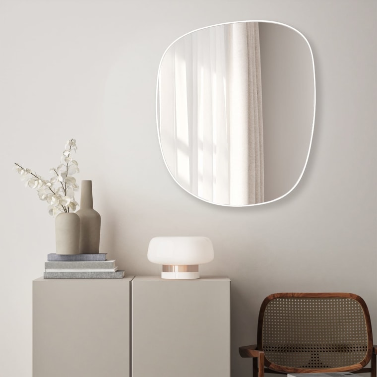 Ebb Wall Mirror Bright White color Bright White
