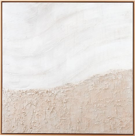 Sea Foam 2 Framed Painting Natural - 124cm x 124cm color Natural