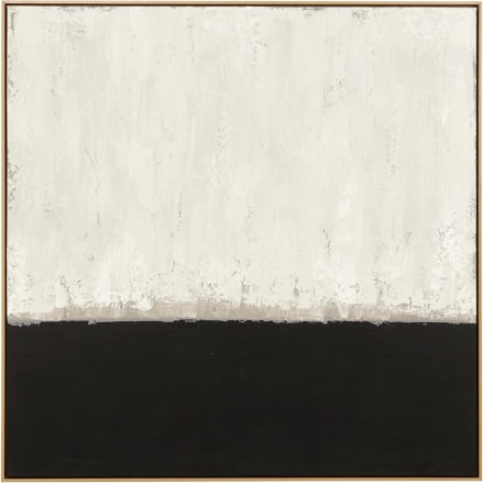 Adrift 1 Framed Painting Natural & Coal - 124cm x 124cm color Natural & Coal