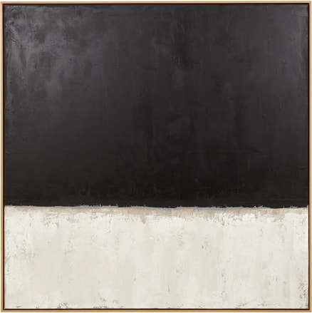 Adrift 2 Framed Painting Natural & Coal - 124cm x 124cm color Natural & Coal
