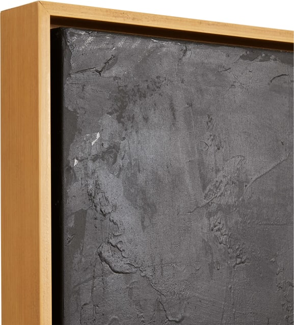 Adrift 2 Framed Painting Natural & Coal - 124cm x 124cm color Natural & Coal