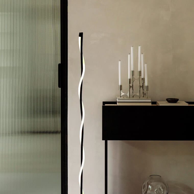 Rio LED Floor Lamp Black color Black