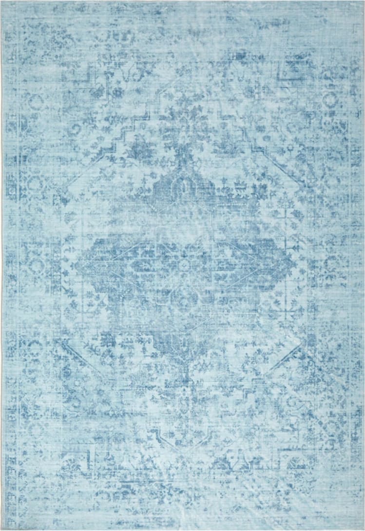 Gemstone Floor Rug Aquamarine color Aquamarine