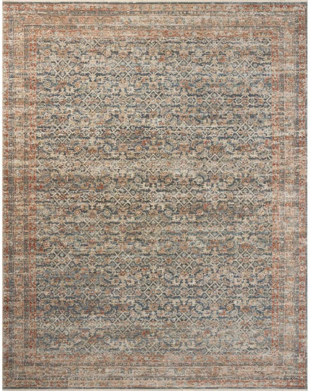 Heritage 12 Floor Rug Blue color Blue