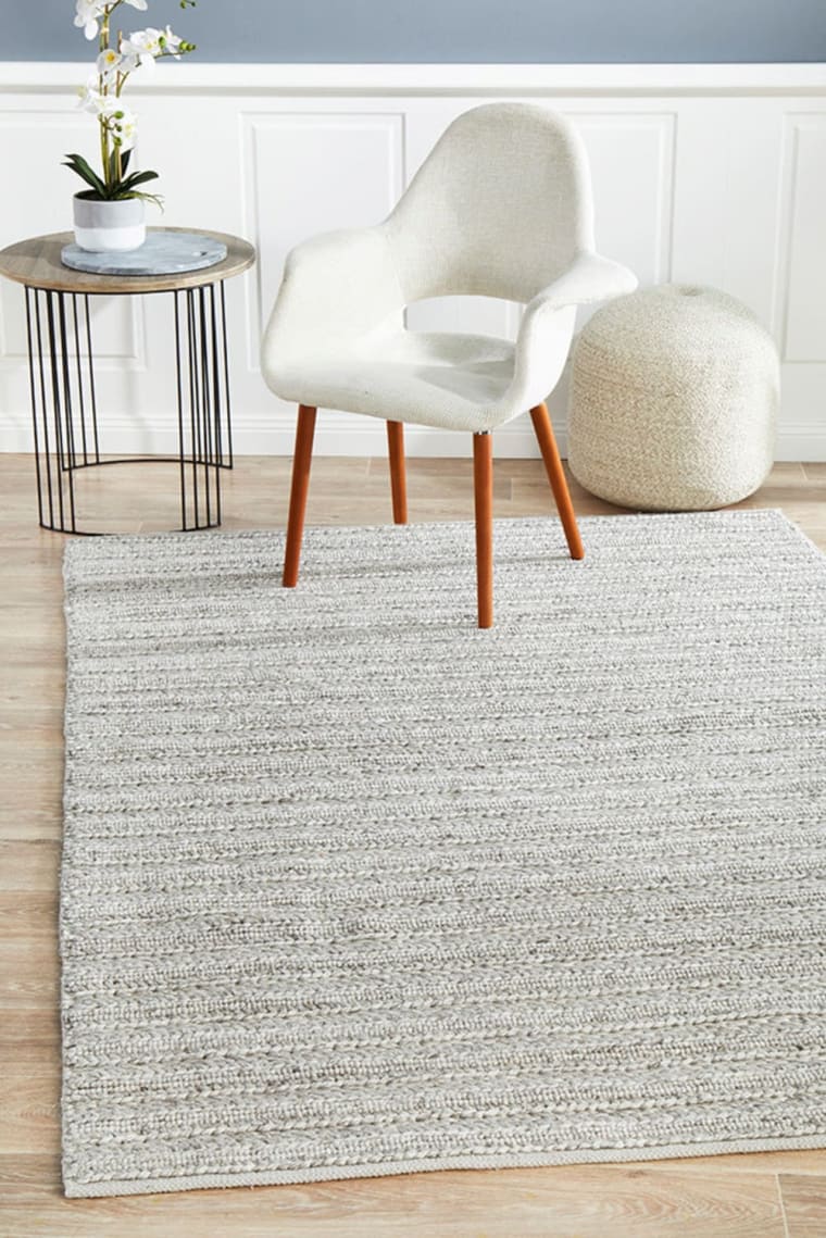 Harvest 801 Floor Rug Silver color Silver