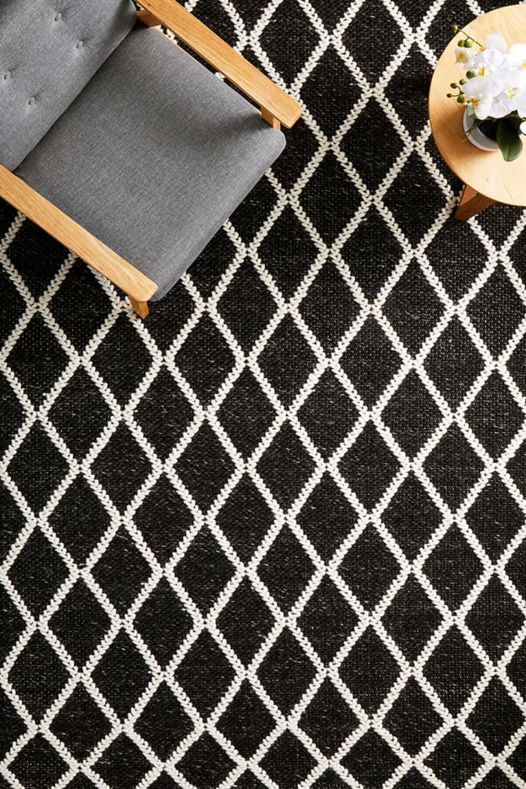 Huxley Floor Rug Black color Black