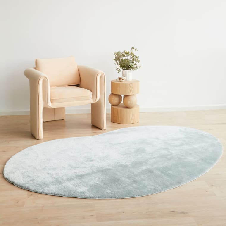 Jelly Bean Floor Rug Powder Blue color Powder Blue