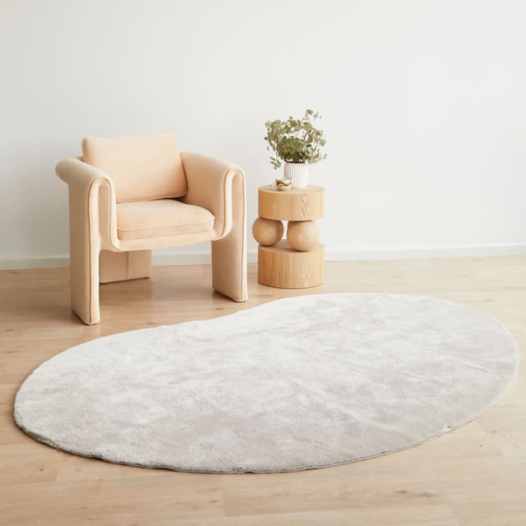 Jelly Bean Floor Rug Pearl color Pearl