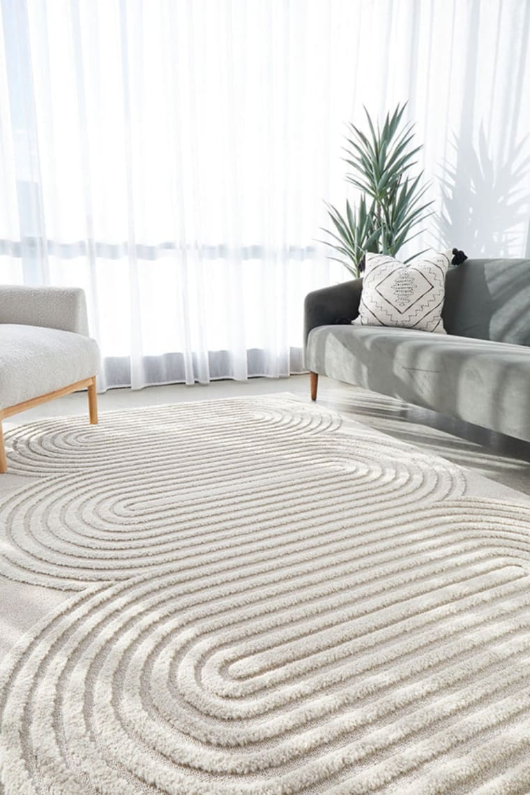 Lotus Carl Floor Rug Beige color Beige