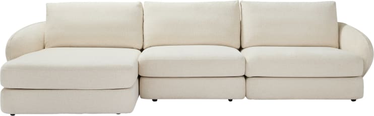 Esme Kent Bisque Chaise Sofa - 3 Seater color Kent Bisque