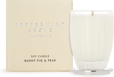 Peppermint Grove Burnt Fig & Pear Small Soy Candles  - 60g 