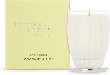 Peppermint Grove Coconut & Lime Small Soy Candles - 60g 